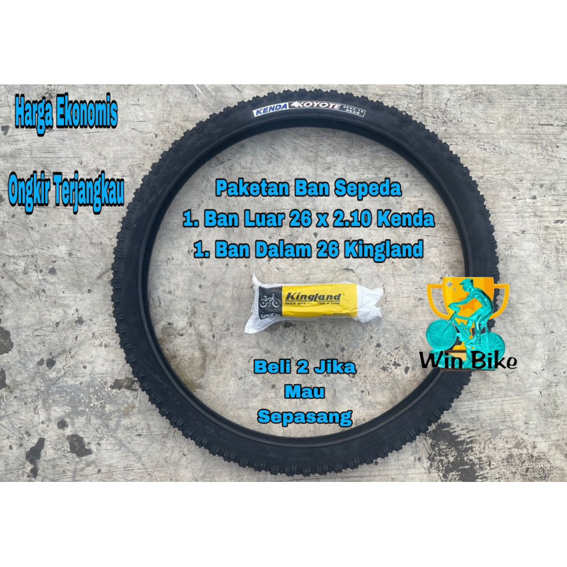 TREA Ban Luar dan Ban Dalam Paket Ban Luar dan Ban Dalam Sepeda MTB Gunung Mini 26 x 2.10 , 26 x
