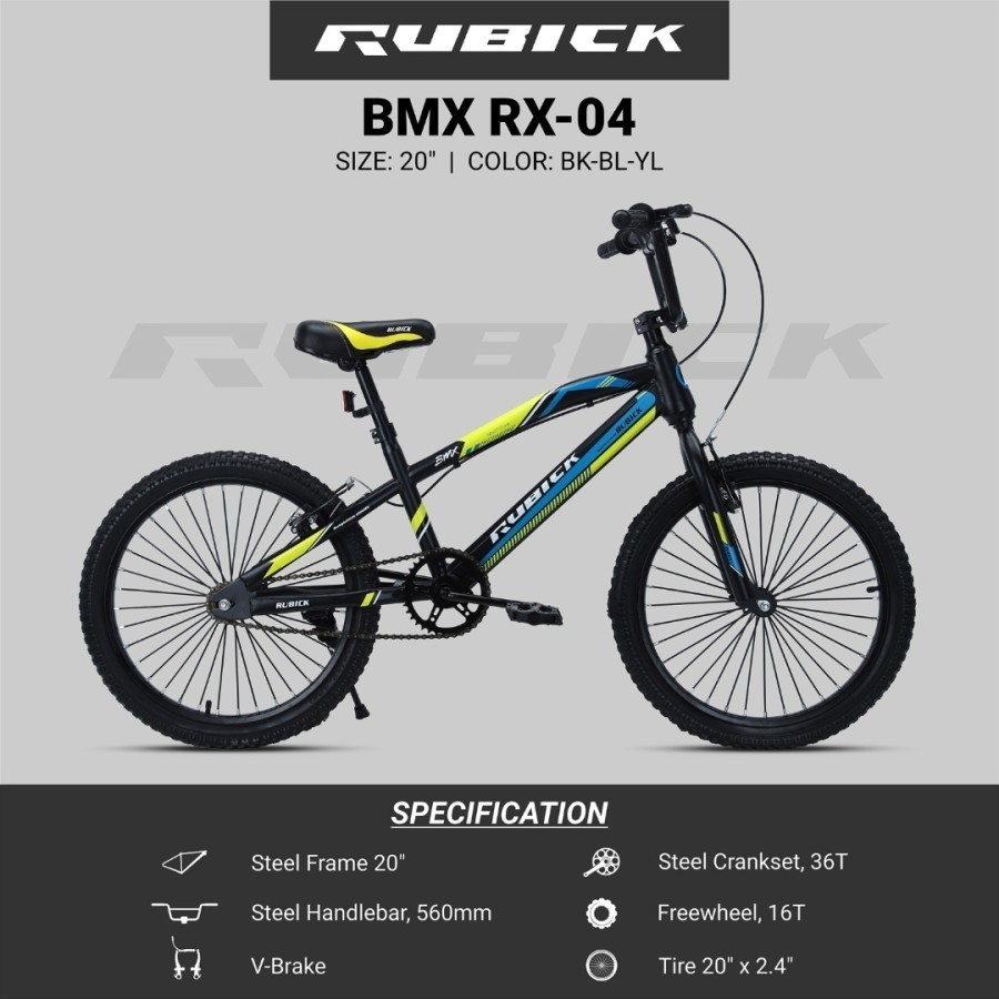 TREA Sepeda bmx 20 inch anak rubick by united bisa buat anak 6 tahun ke atas sni new AXXIL