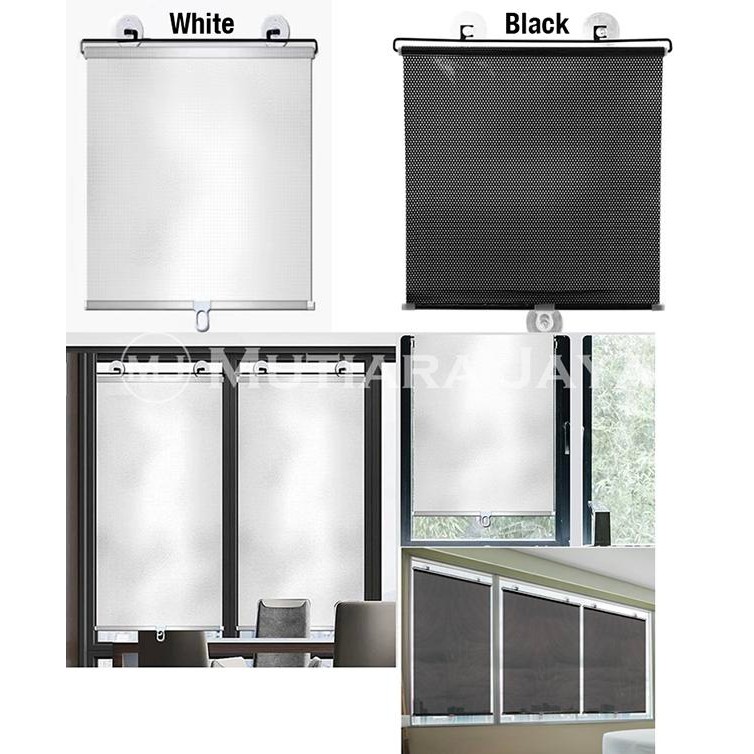 PLATO Tirai Jendela Gulung Tempel Rumah Kantor dapur Window Roll Blind