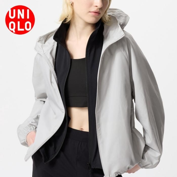 Jaket Parka Saku Proteksi Sinar UV Water Repellent UNIQLO Wanita Original Jastip