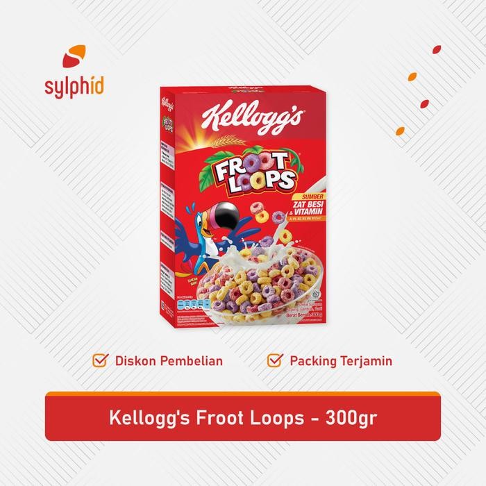 

Kellogg's Froot Loops 300 gram / Kelloggs Sereal Gandum Rasa Buah