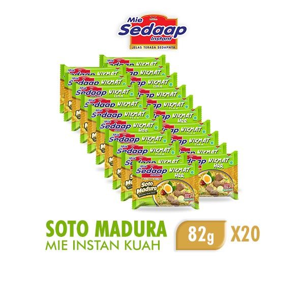 

Ready JT Sedaap Mie Instan Soto Madura 82 gr x 20 pcs