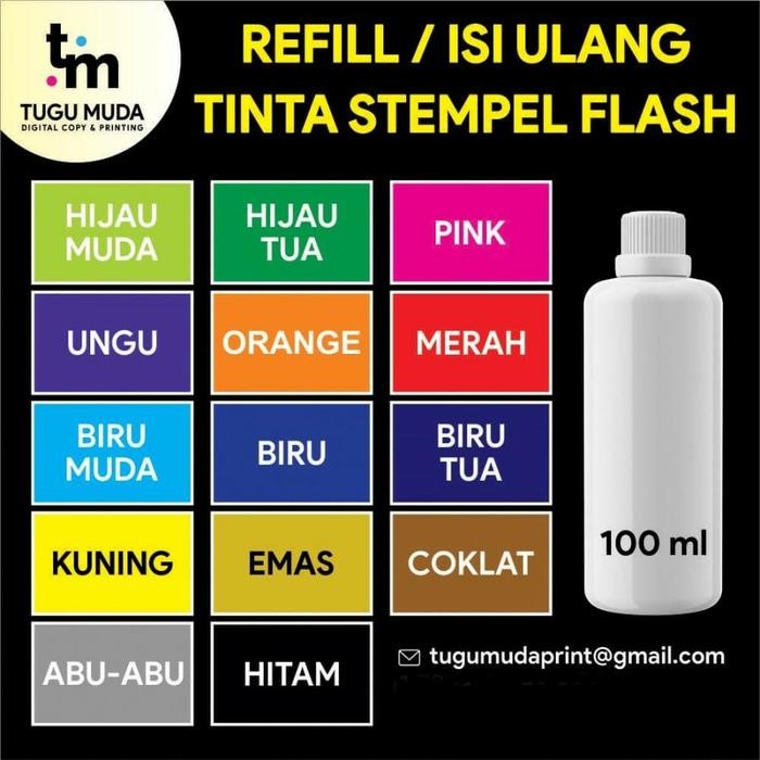 

TINTA STEMPEL FLASH/PREMIUM STAMP INK (100ML) - JINGGA/ORANYE/ORANGE
