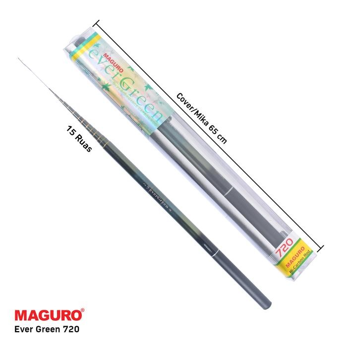 SALE  JORAN TEGEK MAGURO EVERGREEN 540 630 720CM CARBON KAKU TELESKOPIK ~ INDONESIA MEMANCING
