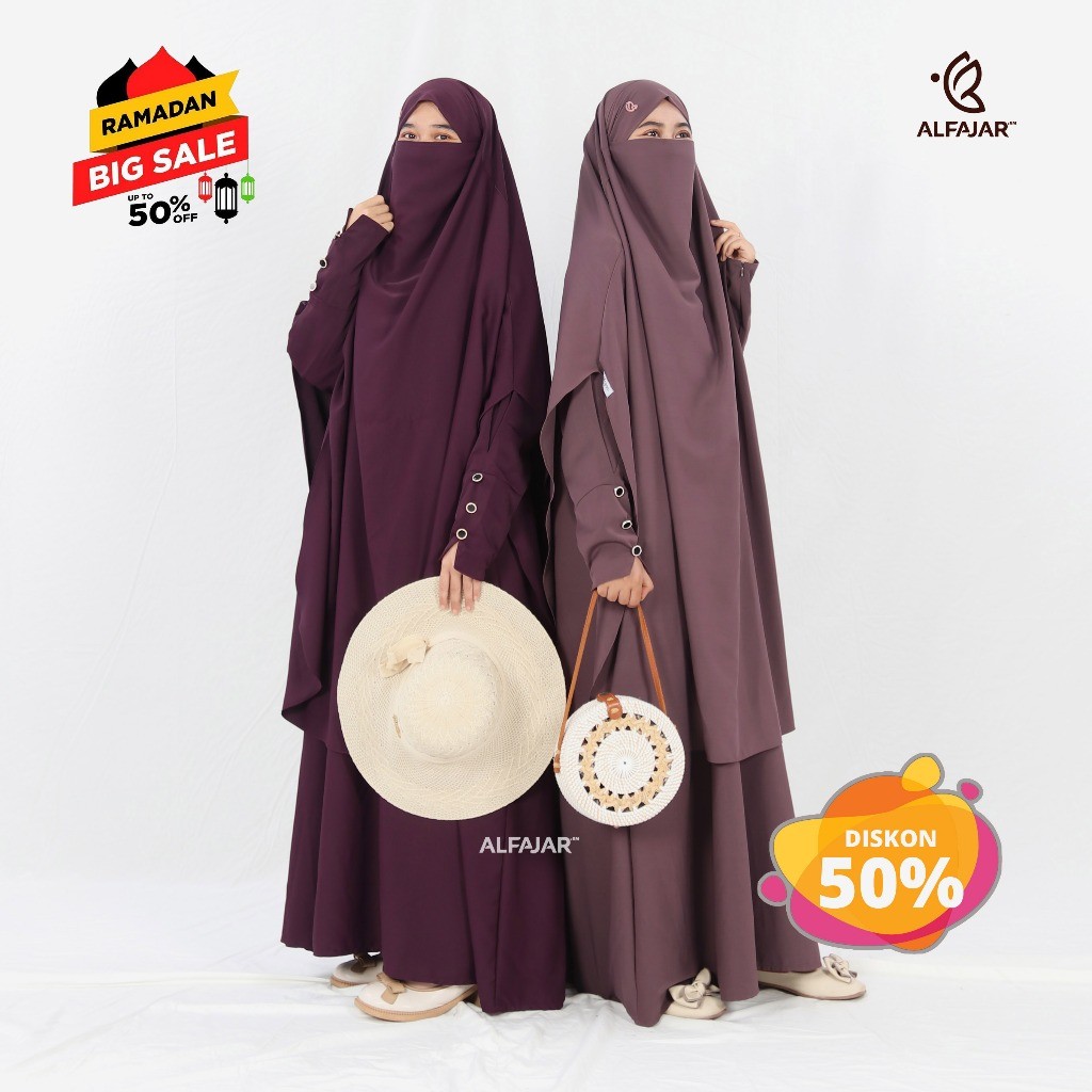 Khimar Kerudung Syrai Muslimah BIG SALE by Alfajar griya muslim JD7