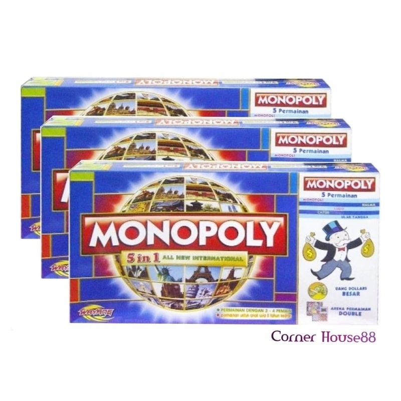 SSN68 MAINAN MONOPOLI INTERNATIONAL 5 in 1 MAINAN MONOPOLI INTERNASIONAL 5 in 1 MONOPOLI 5 PERMAINAN