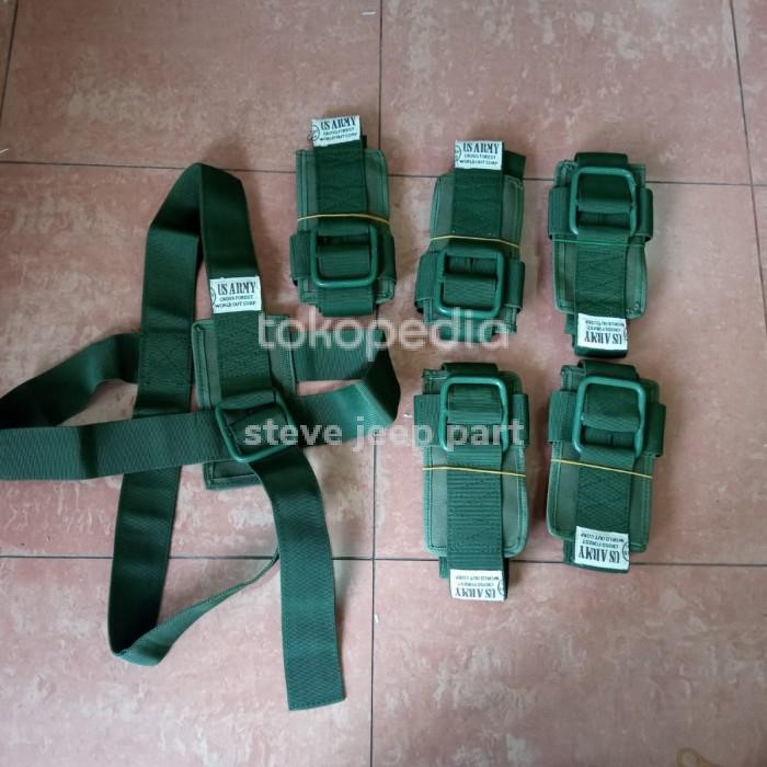 Bagus Tali Sabuk Jerigen Bensin Jeep Militer Willys Us Army