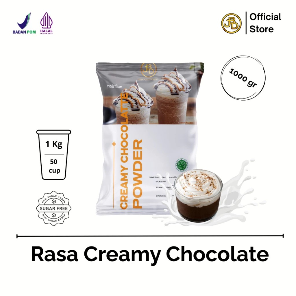 

JBD - [PREMIUM] Creamy Choco Powder / Bubuk Minuman Rasa Creamy Choco Milkshake Premium 500gram BPOM & Halal