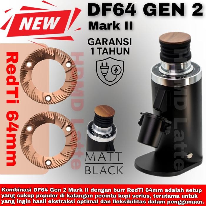 Espresso Coffee Grinder DF64 Titanium Burr Italian - Garansi 1 Tahun