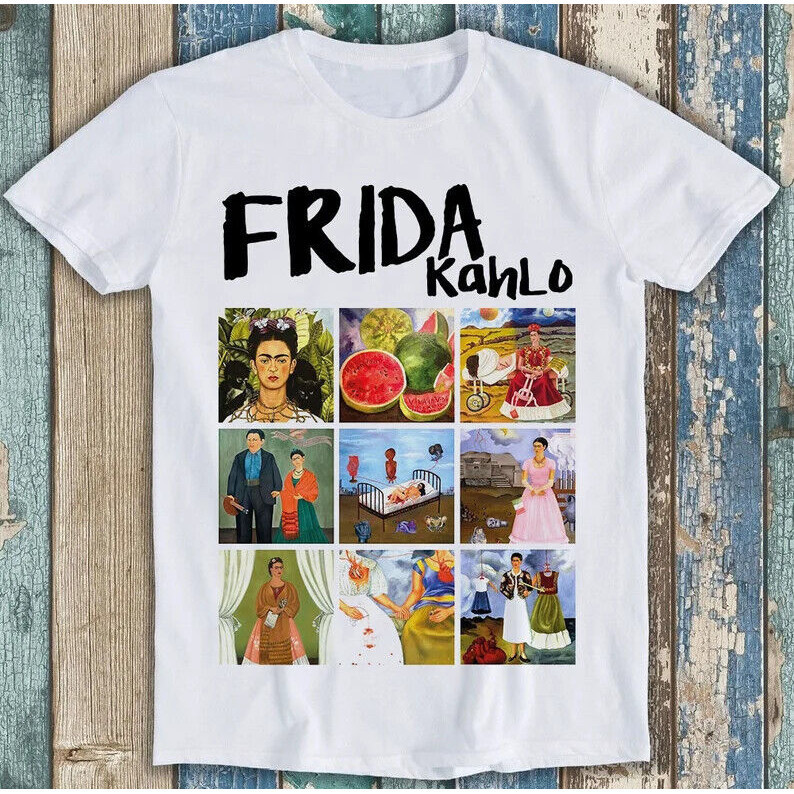 Frida Kahlo Artworks Paints Collage Limited Edition Funny Gift Tee T Shirt M1593 |byIYbWvN|