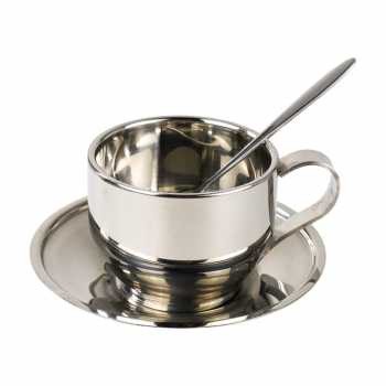 Gelas Cangkir Kopi Teh Set Stainless