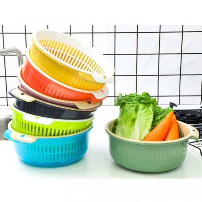 Baskom Saringan 2TIPE Baskom Plastik murah Baskom Saringan Cuci Buah