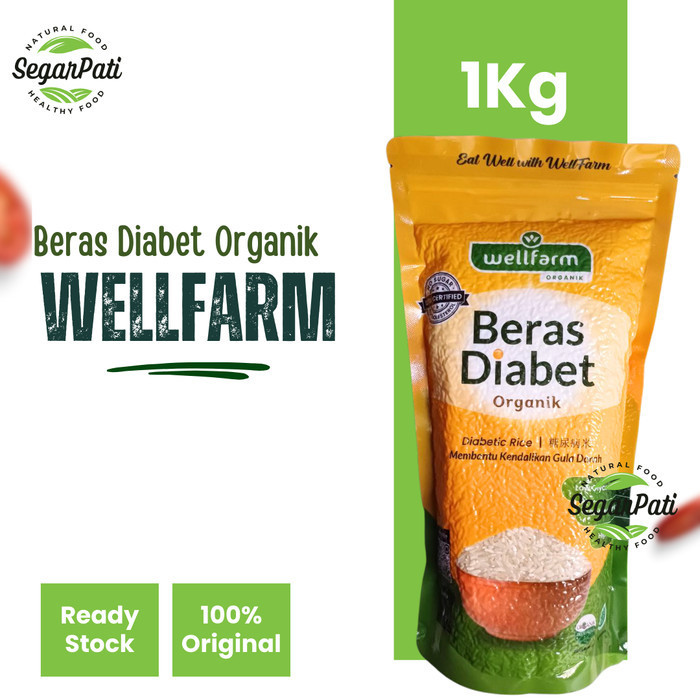 

Terlaris! Wellfarm Beras I Diabet Organik 1 kg Low Sugar Free
