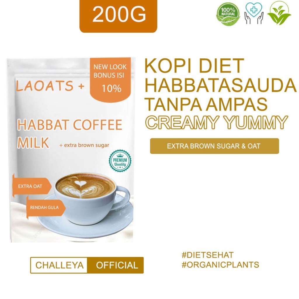 

PROMO Minuman Kopi Bubuk Tanpa Ampas Kopi Susu Gula Aren Badan Penurun Berat Badan Laoats