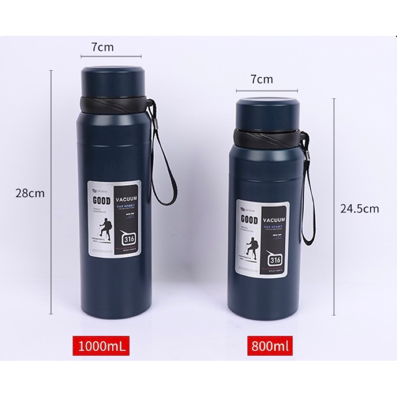 Termos Air Panas 1 Liter panas termos stainless 316 Vacuum / Termos ung Air Panas / Termos Outdoor