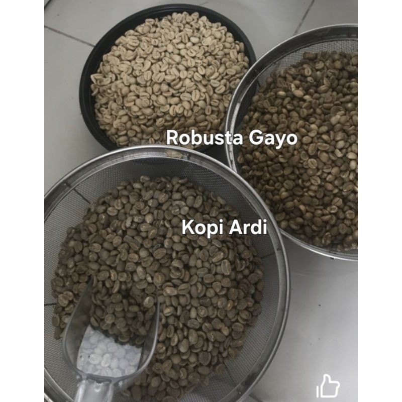 

PROMO Biji Kopi Mentah/an Bean Robusta Aceh Gayo Natural 1 Kg