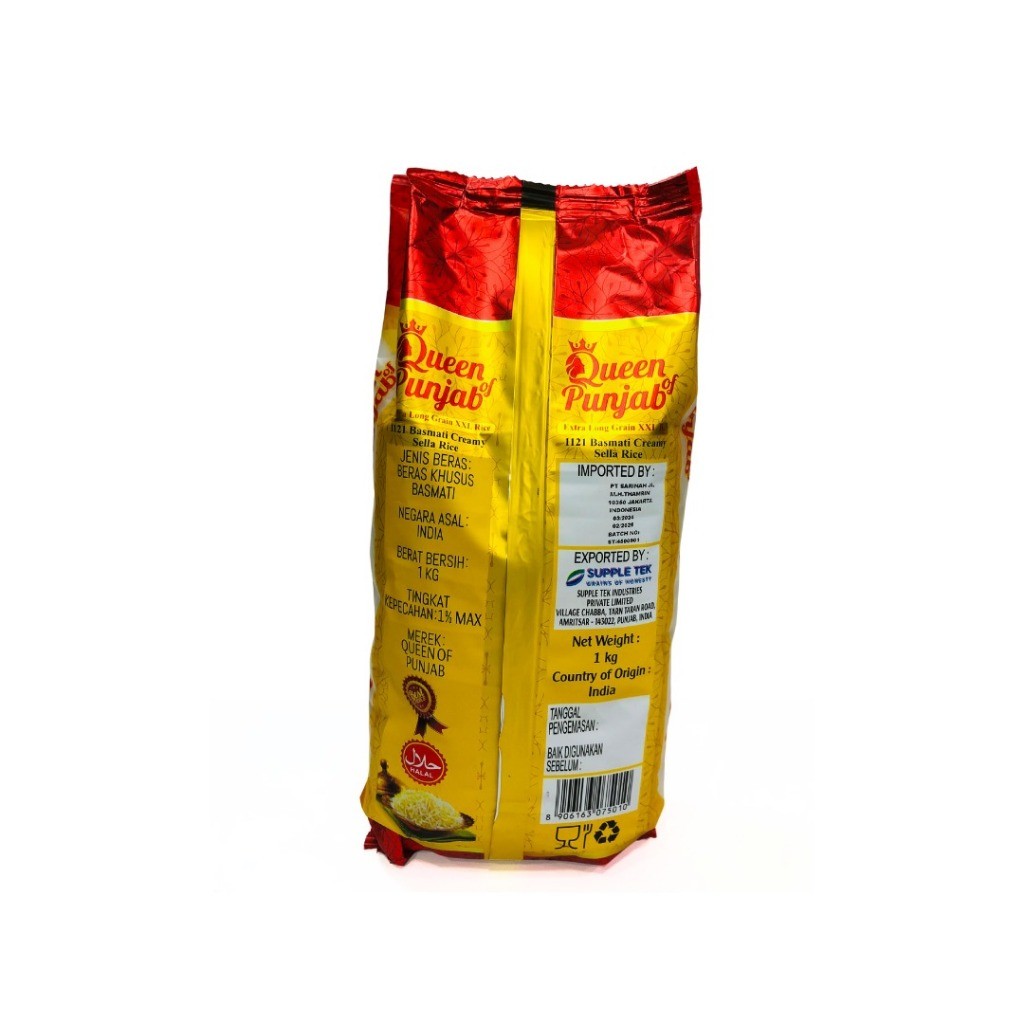 

Terlaris! Beras Basmati 1Kg Queen of Punjab - Extra Long XXL Rice gin of India's