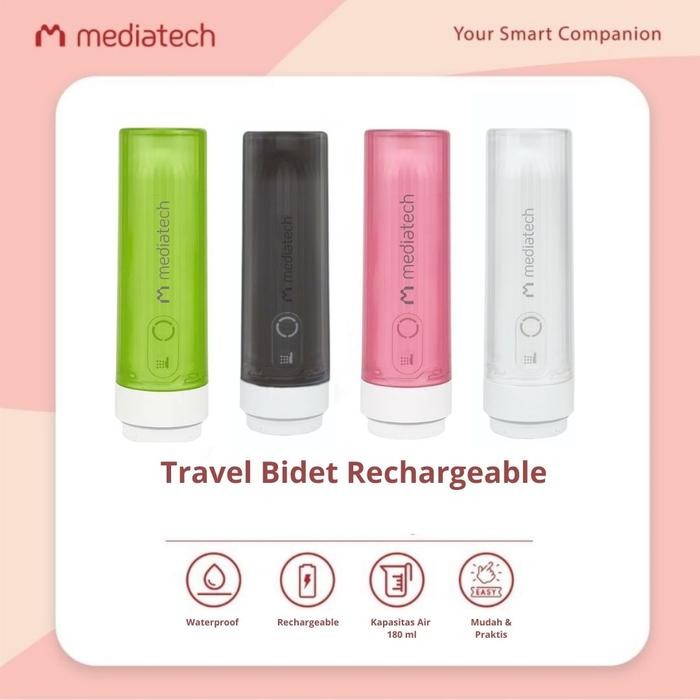 Mediatech Travel Bidet Rechargeable Jet Washer Portable
