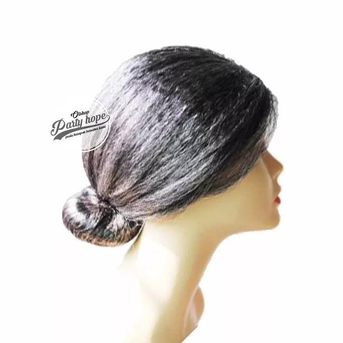 Rambut Palsu Wig Sanggul Nenek Tua / Rambut Nenek / Wig Sanggul Kostum AR134