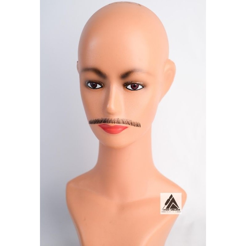 Kumis Tipis Cowok 7 Cm Bahan Asli (Bonus Lem+Pemutus)