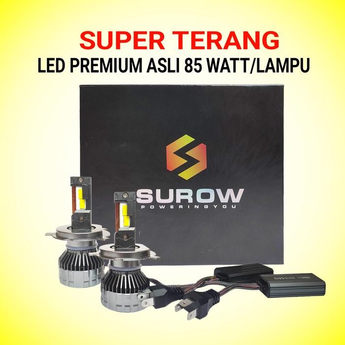 LAMPU LED MOBIL SUROW SRW85X SUPER TERANG H4 H11 H16 H8 H9 HB3 HB4 H7 H1 H27 HIR2 9005 9006 9012