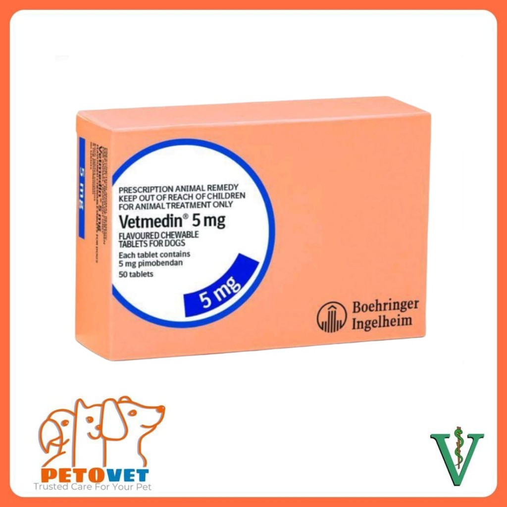 Vetmedin 5 mg Obat jantung khusus anjing ,Per strip /10 tablet
