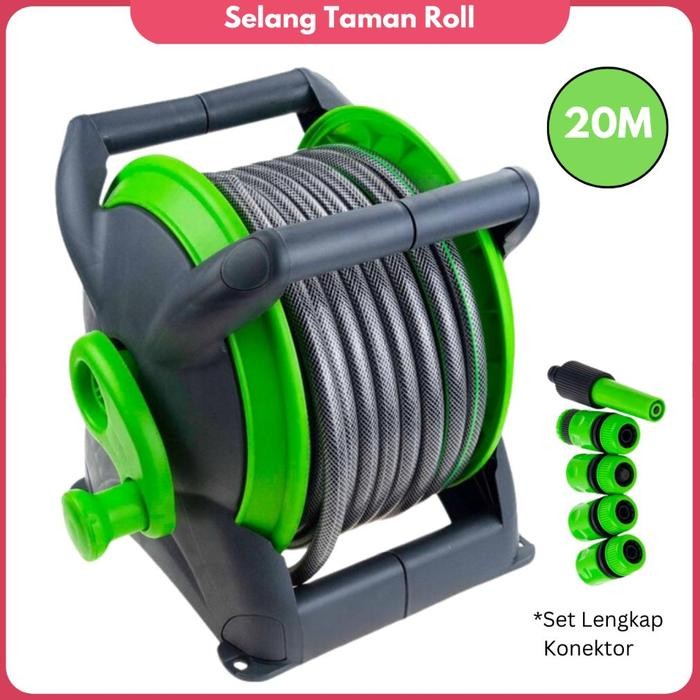 Gulungan Selang Penyiram Tanaman Selang Taman 20 meter Alat Siram Taman Semprot Tanaman Selang 20m