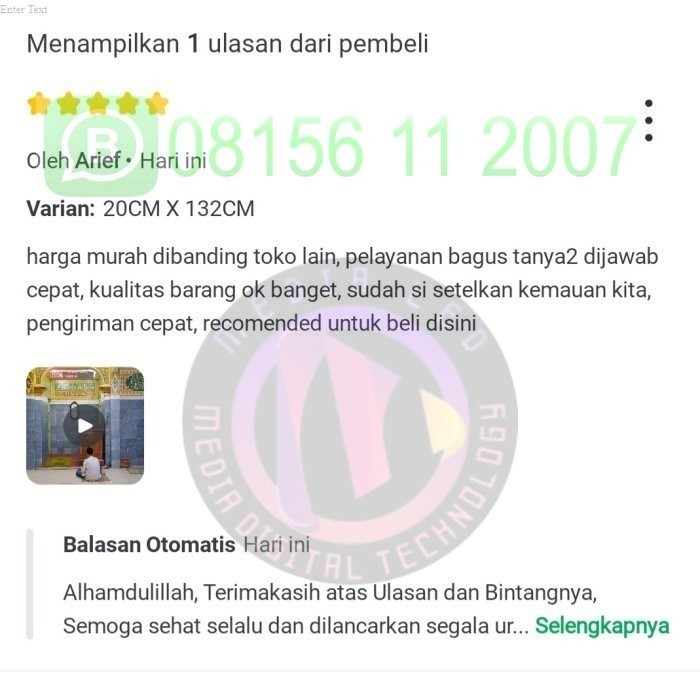 CONTROLLER JWS KHALIFAH JADWAL SHOLAT JAM MASJID P10 SINGLE - 2 BARIS
