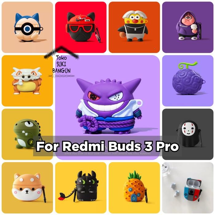 CASE REDMI BUDS 3 PRO & AIRDOTS 3 PRO TWS RUBBER CUTE CARTOON COVER