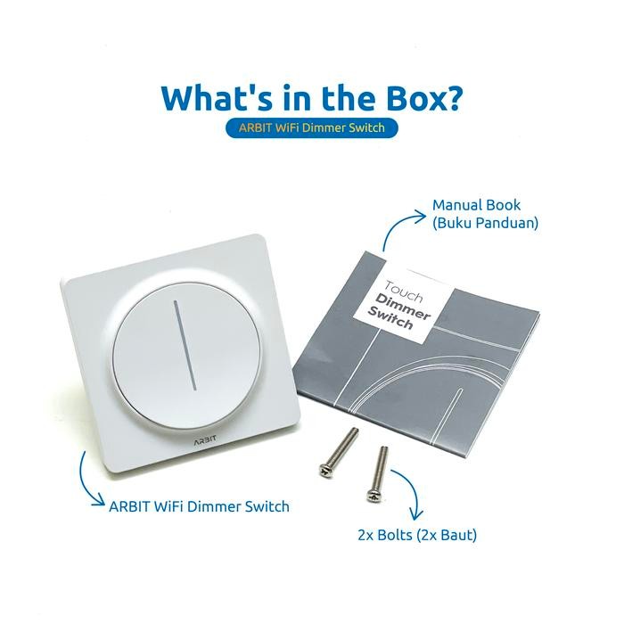 ARBIT SMART WIFI SAKLAR REDUP DIMMER SWITCH TUYA