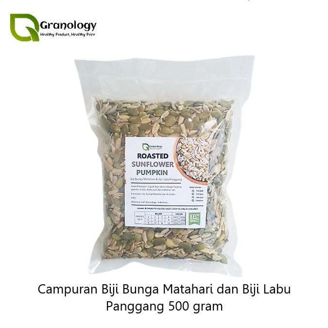 

Roasted Mix Sunflower Seed dan Pumpkin Seed (500 gram) by Granology