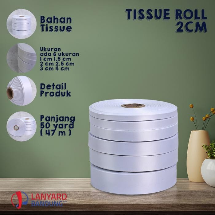bahan tali tisu / bahan tali printing sublim / pita lanyard tisu