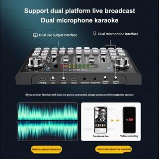 F9 Live Soundcard Bluetooth Audio Mixer Set Amplifier Live Broadcast