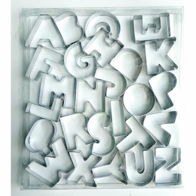 Cetakan Biscuit cutter / Cetakan Huruf alphabet abjad STAINLESS