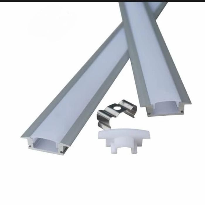 Kap Led Strip Cover Aluminium Lampu Led Strip 1 Meter