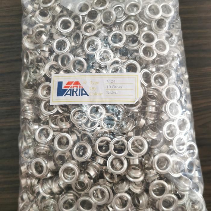 

Mata Ayam 24 + Ring / Mata Eyelet / Mata Banner 10Mm Nikel/10Gross