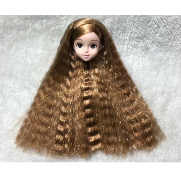 Long Hair Licca Doll Heads Short Long Curve Hair Soft Gold Yellow Hair Doll Heads Boy Girl Doll