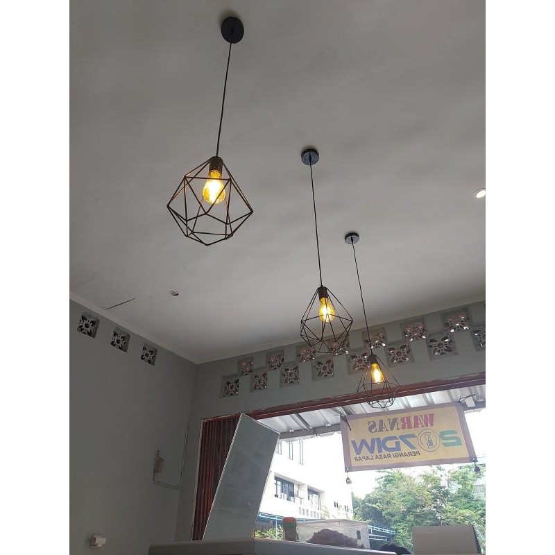 Airustic - Lampu Gantung Hias Diamond Vintage Kdvs