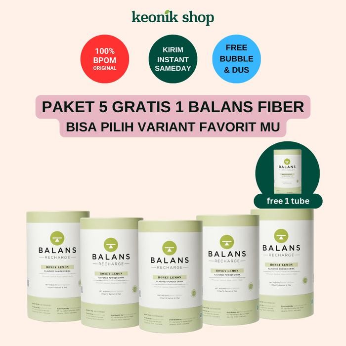 

[Promo] Balans RECHARGE Buy 5 Tube Free 1 Tube Fiber&Probiotics Drink