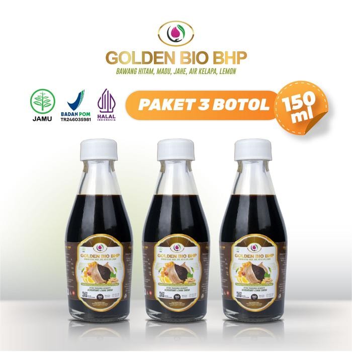 

Golden Bio BHP Paket Irit 3 pcs Ukuran 150ml Herbal Sinbiotik Bawang Hitam