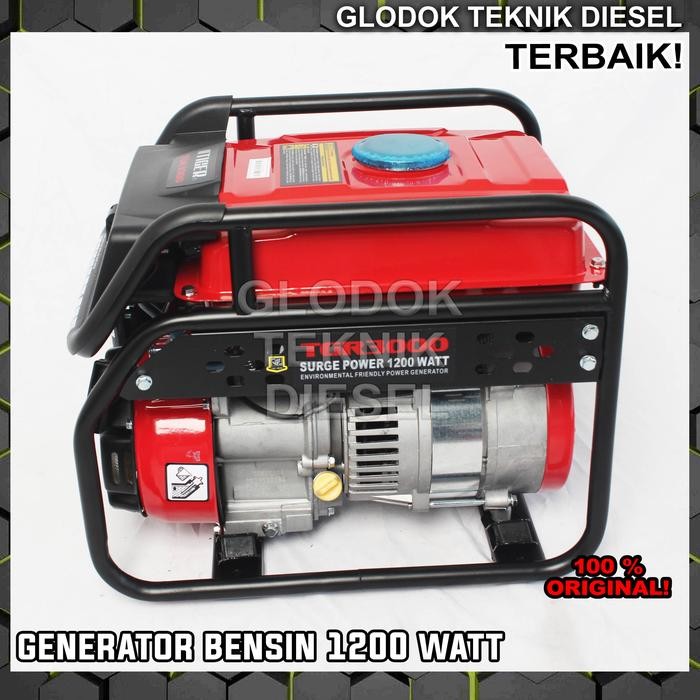 GENSET GENERATOR LISTRIK TYPE 3000 1200 WATT BENSIN PORTABLE