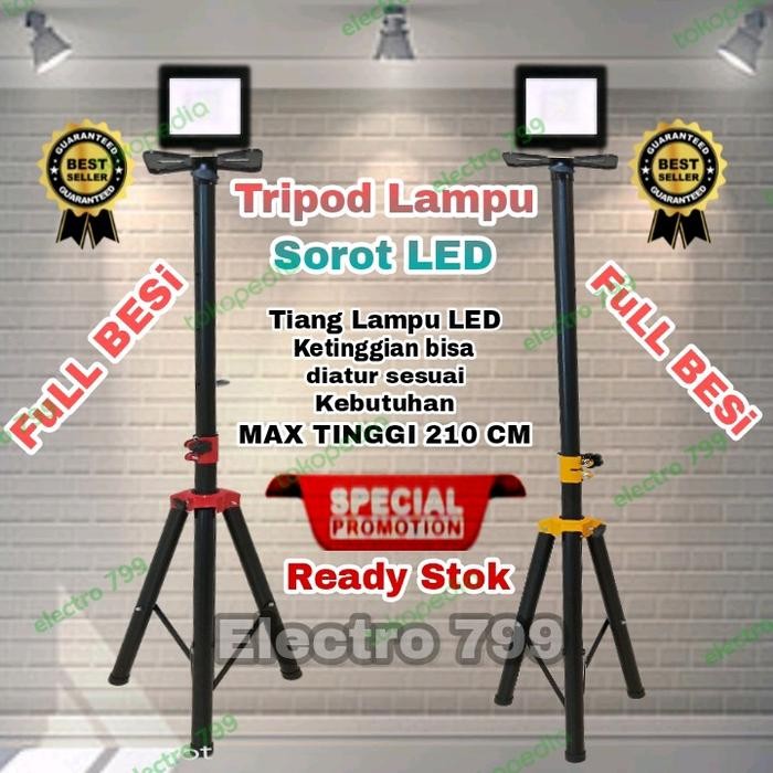 Tripod Lampu Sorot LED/Tiang Lampu Sorot LED _Tinggi Max 210cm