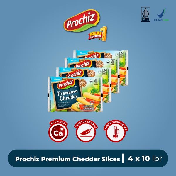 

BARANG TERLARIS Keju PROCHIZ Slice Cheddar 10's Paket 4 pcs
