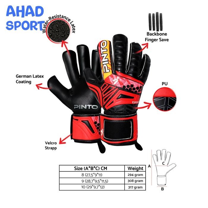 Sarung Tangan Kiper Tulang Dewasa PINTO Esporte Original