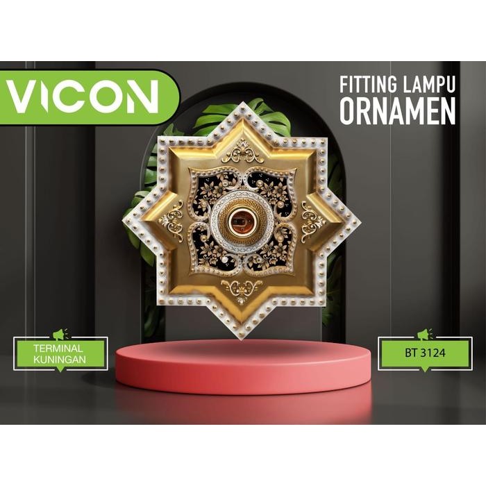 PREMIUM VICON FITTING LAMPU ORNAMEN/ornamen lampu/fitting lampu hias ornamen