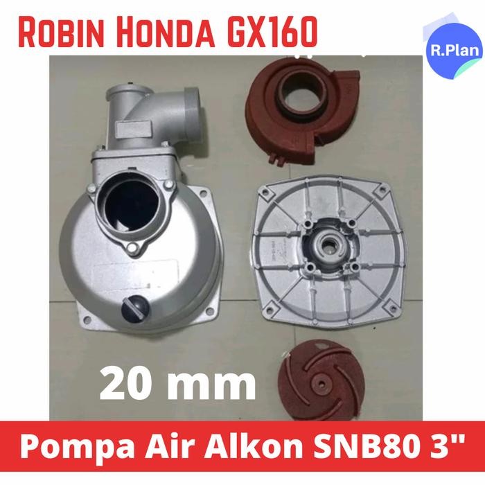 POMPA AIR ALKON SNB80 3" IMPELLER 20MM UTK ROBIN HONDA GX160