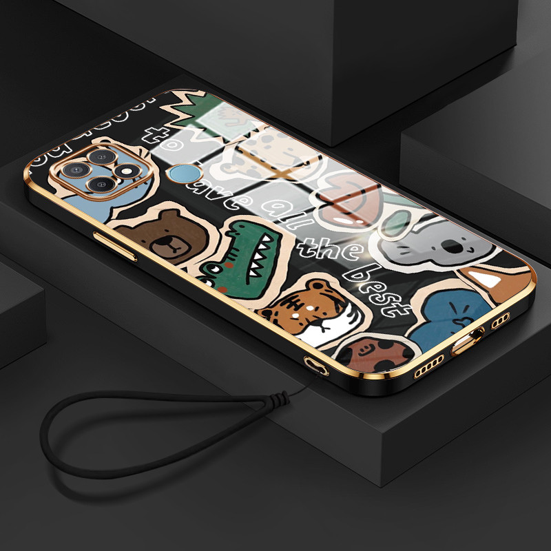 Casing Hp Untuk OPPO A15 A15s A35 Case Casing pola Binatang lucu Kasing HP Softcase Silikon Cesing t