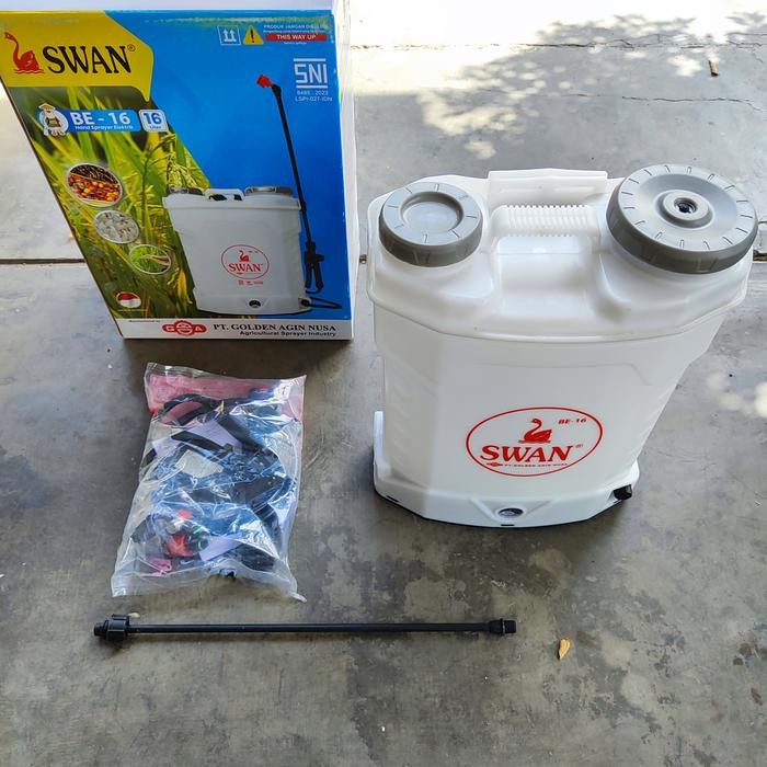 Alat Semprot Obat Hama Elektrik Cas Charger Battery Sprayer Swan Be-16