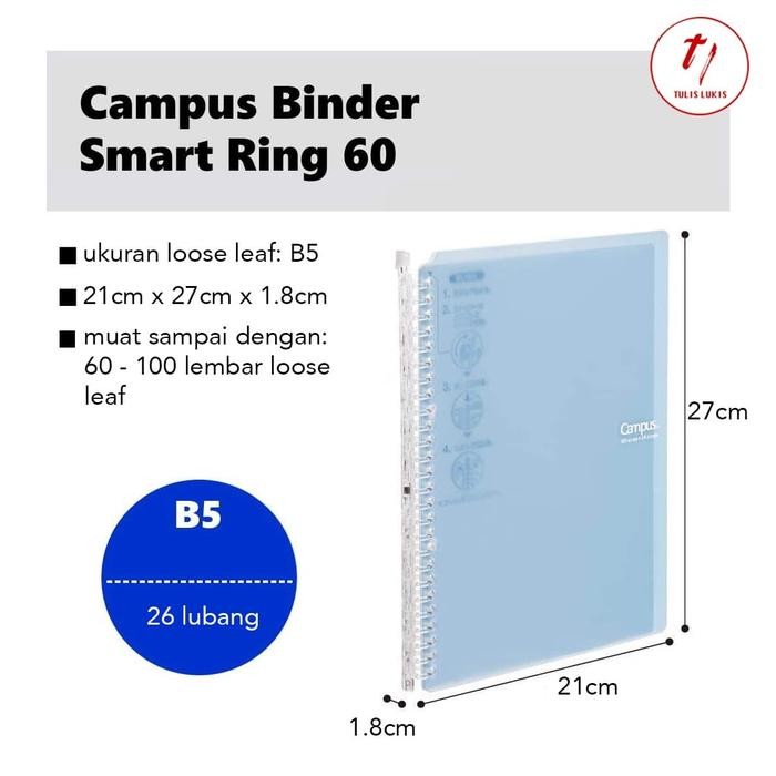 

KOKUYO SMART RING BINDER B5 ( L-SP706 ) KODE 792