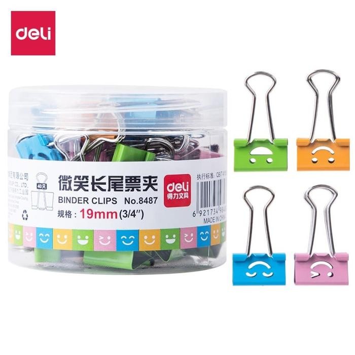 

BINDER CLIPS DELI SMILE 19MM - 8487 KODE 1176
